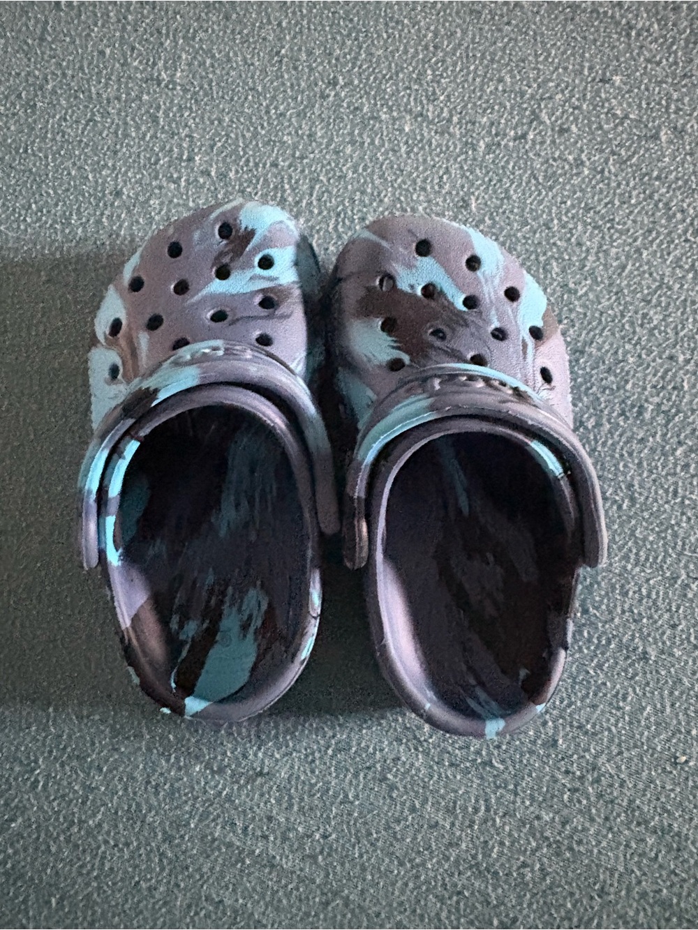 Kids crocs Splash-Print Clog – blue tie dye